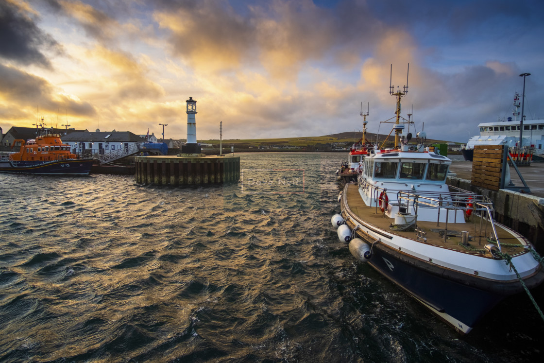 "Kirkwall Harbour, Kirkwall, Orkney" stock image