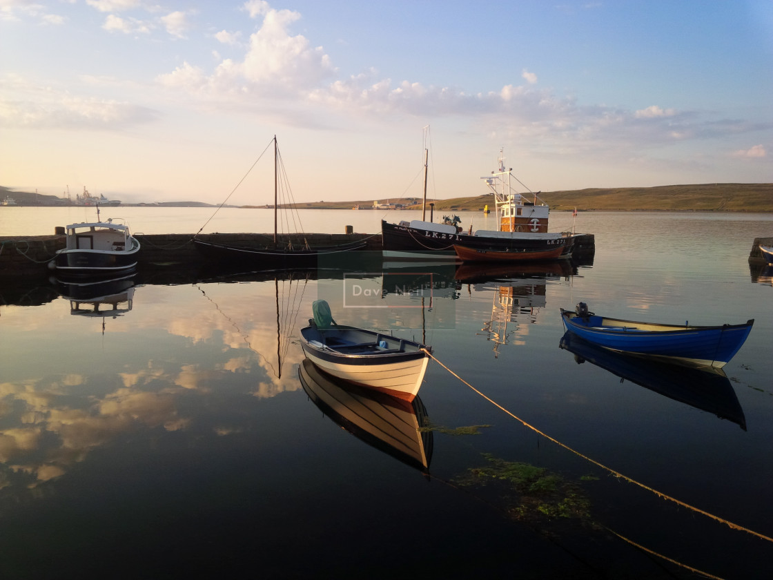 "Boats in Lerwick" stock image