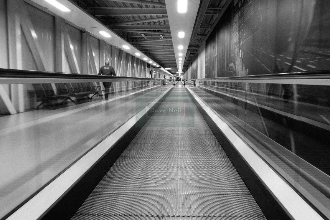 "Edinburgh Airport Walkway" stock image