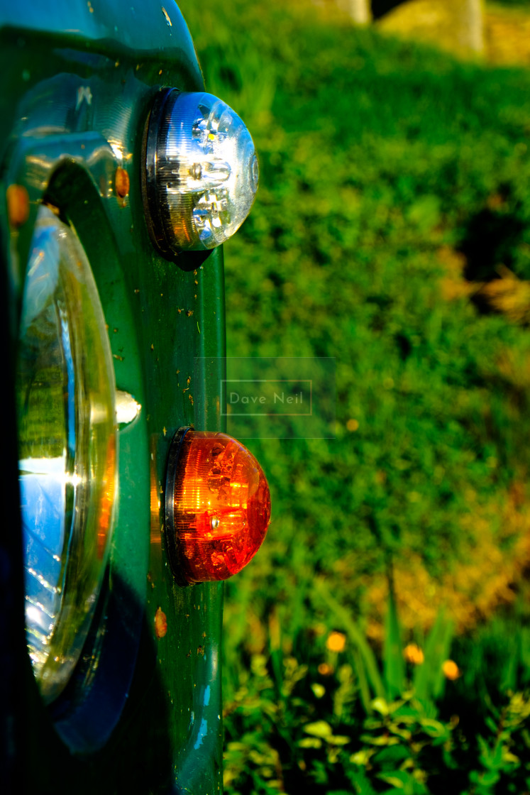 "Land Rover headlight" stock image