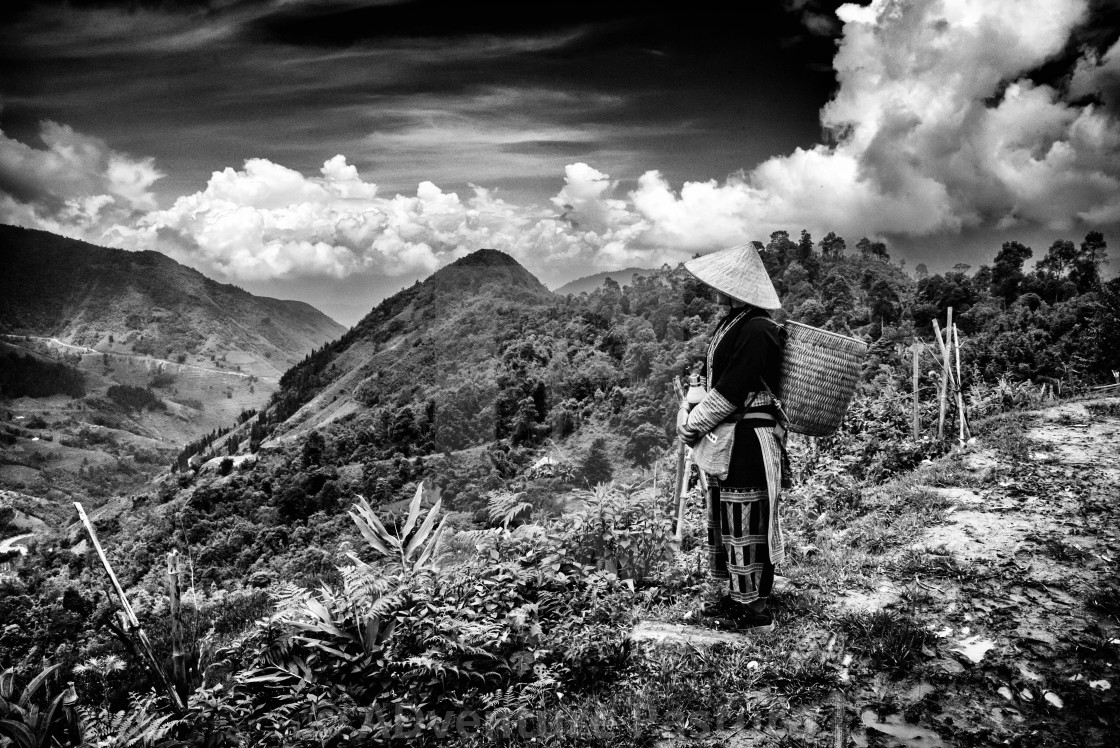 "May Yao and her mountains" by ADventure Pastura - $1,540.42 "May Yao and her mountains" stock image