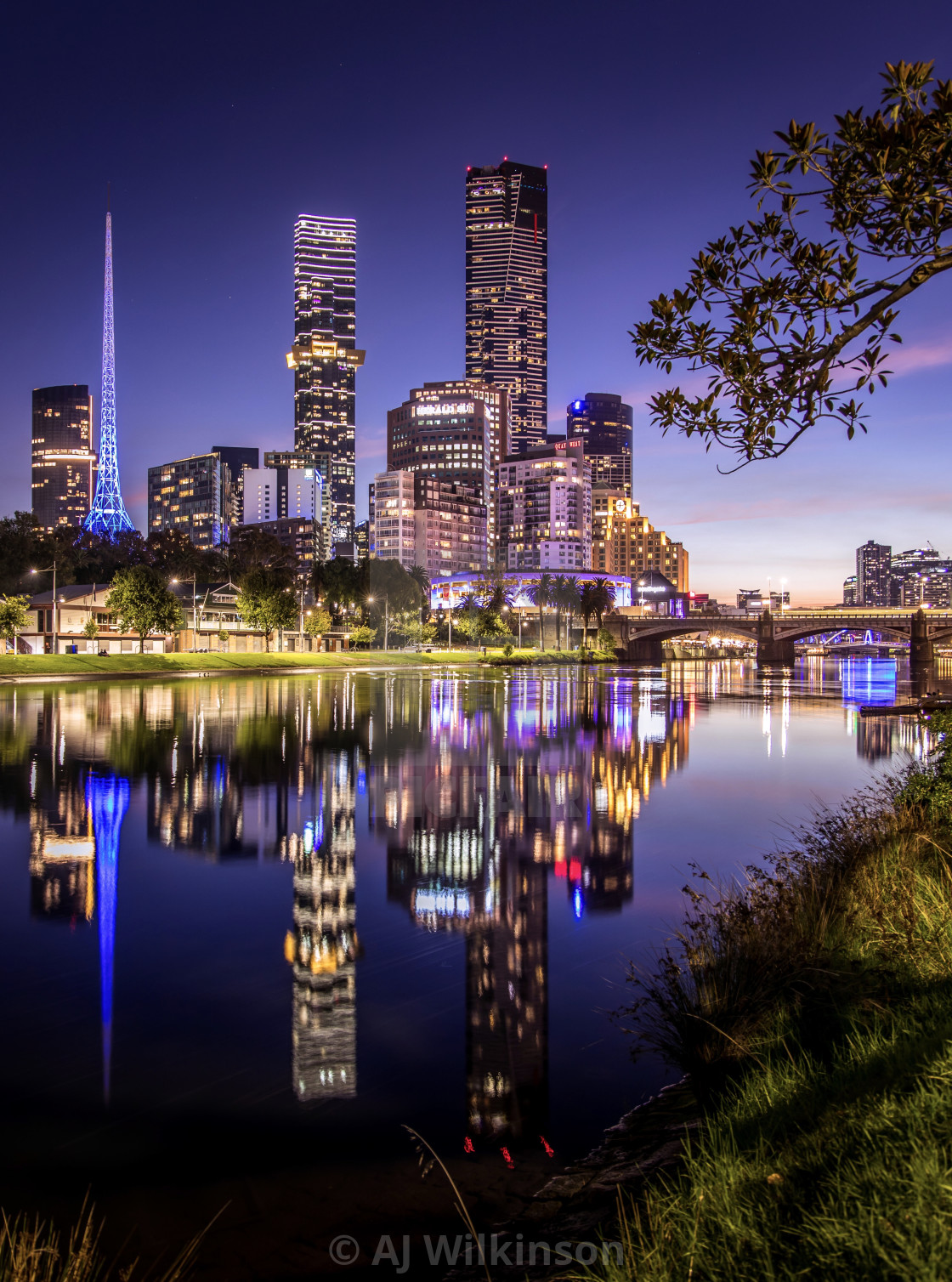 "Yarra River Dusk" stock image