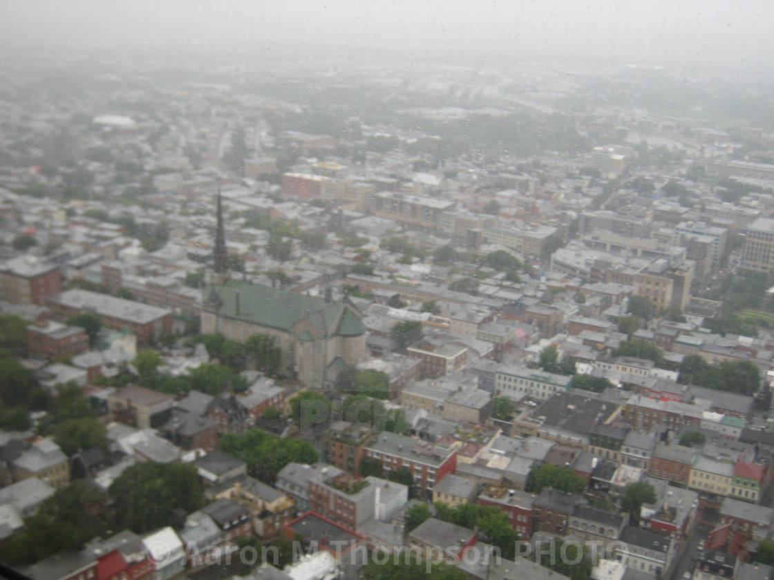 "Looking down at Quebec City" stock image