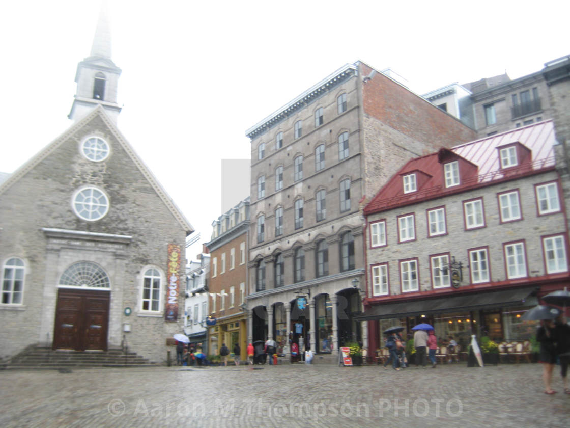 "Old Square Quebec City" stock image