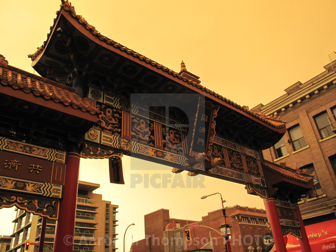 "Victoria Chinatown Gate" stock image