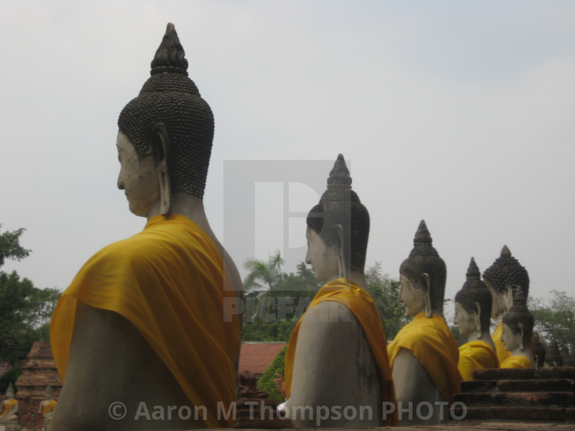 "Ayutthaya Buddhas #2" stock image