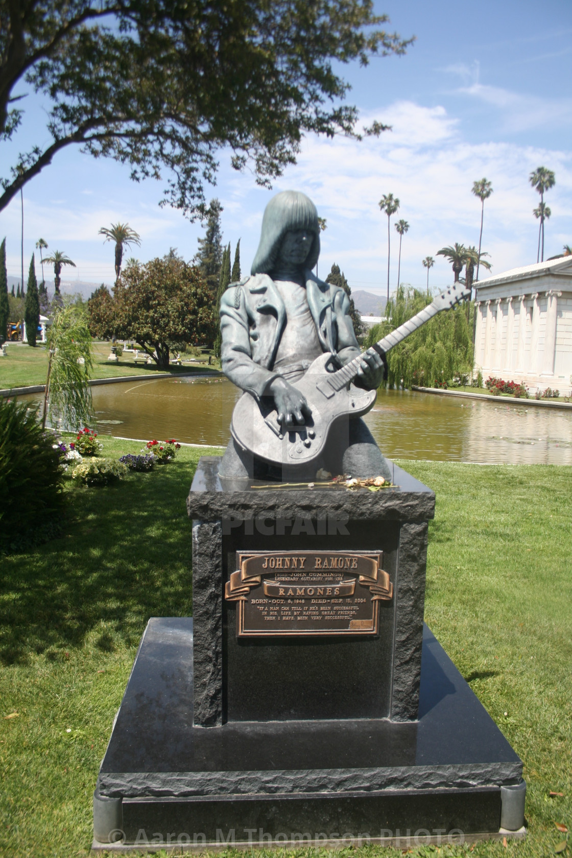 "Close up of Joey Ramone's Grave" stock image