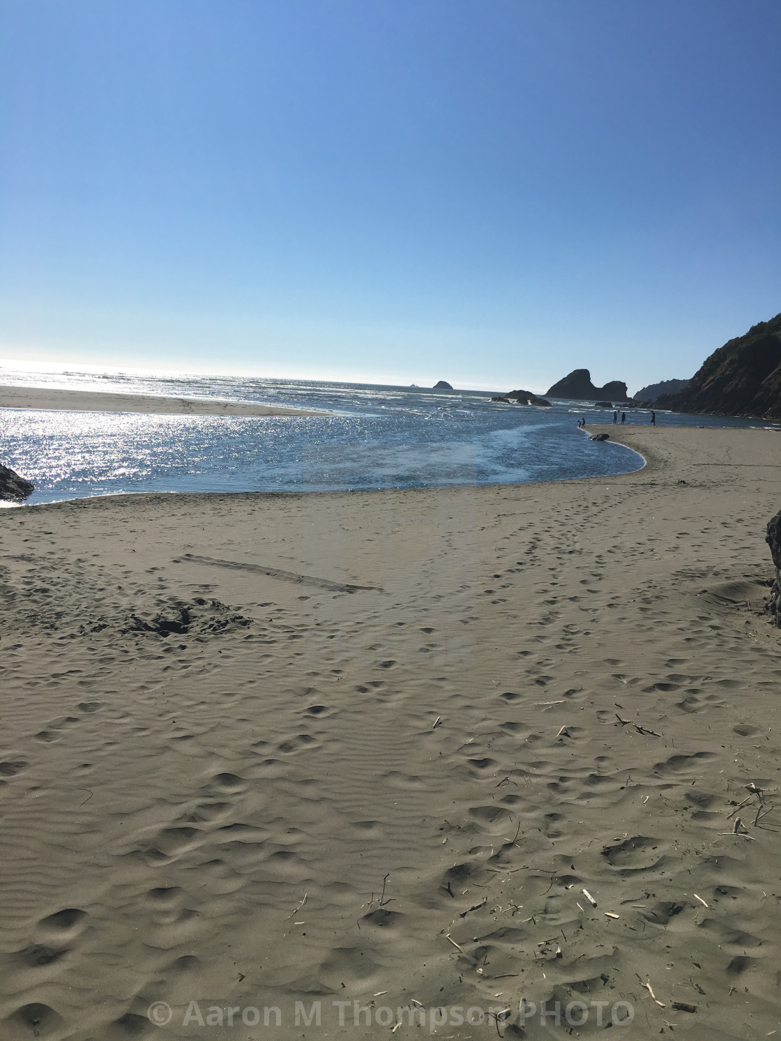 "Looking North to College Cove" stock image