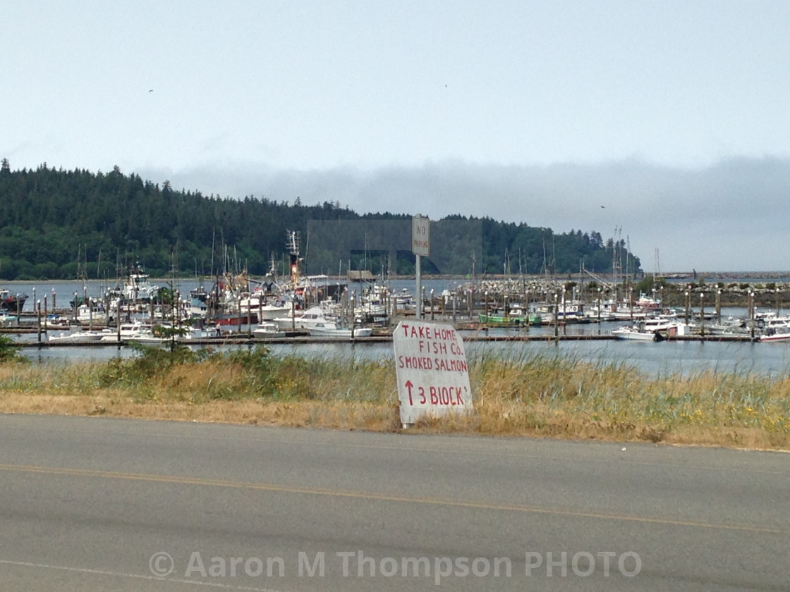 "Neah Bay Harbor, WA" stock image