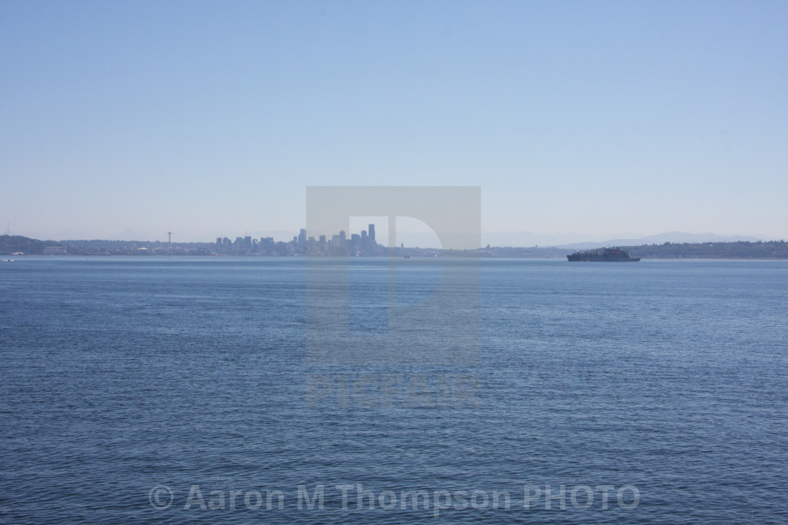 "Emerald City in the distance-Seattle,WA" stock image