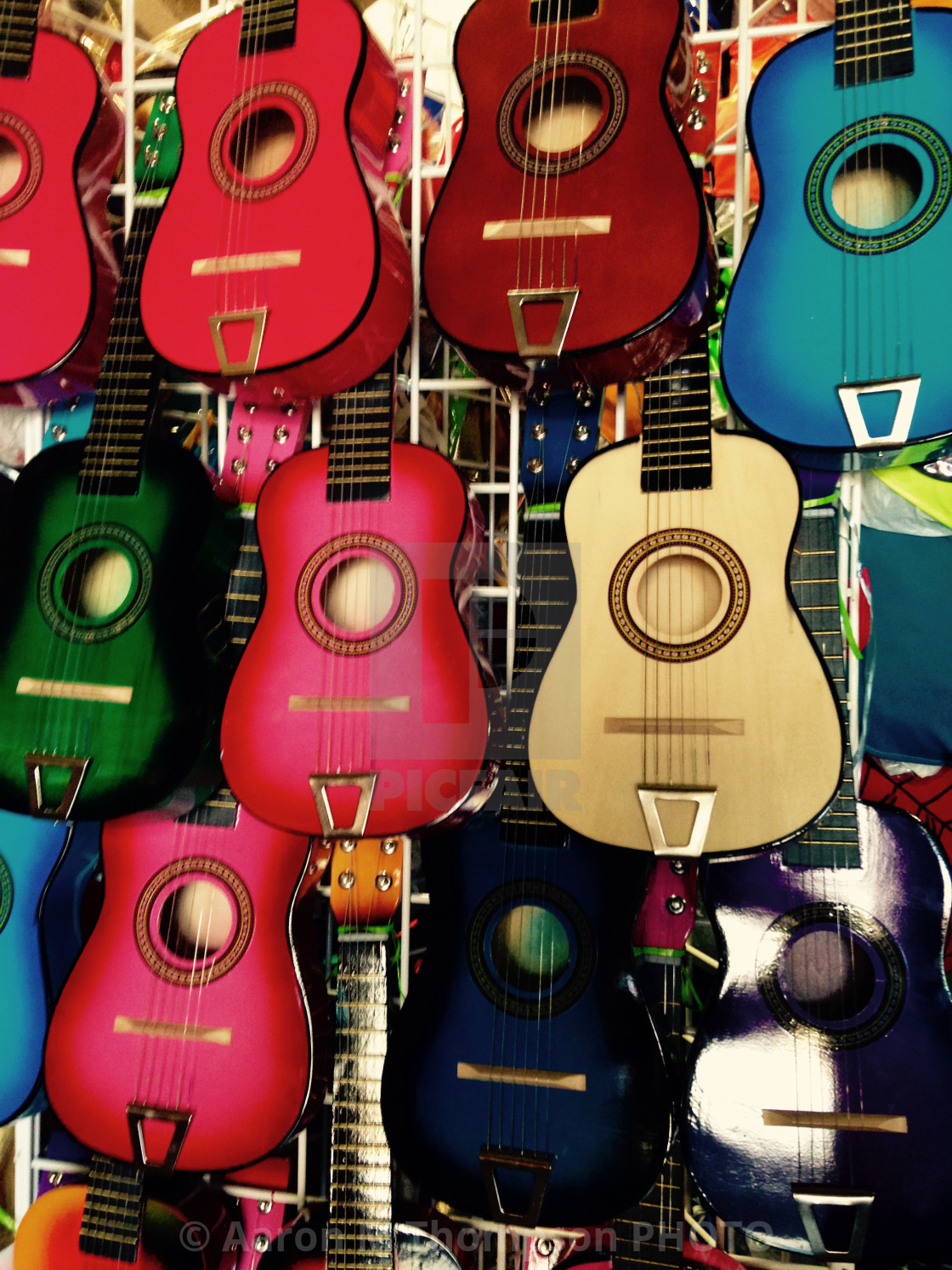 "Guitars -San Antonio Mercado" stock image