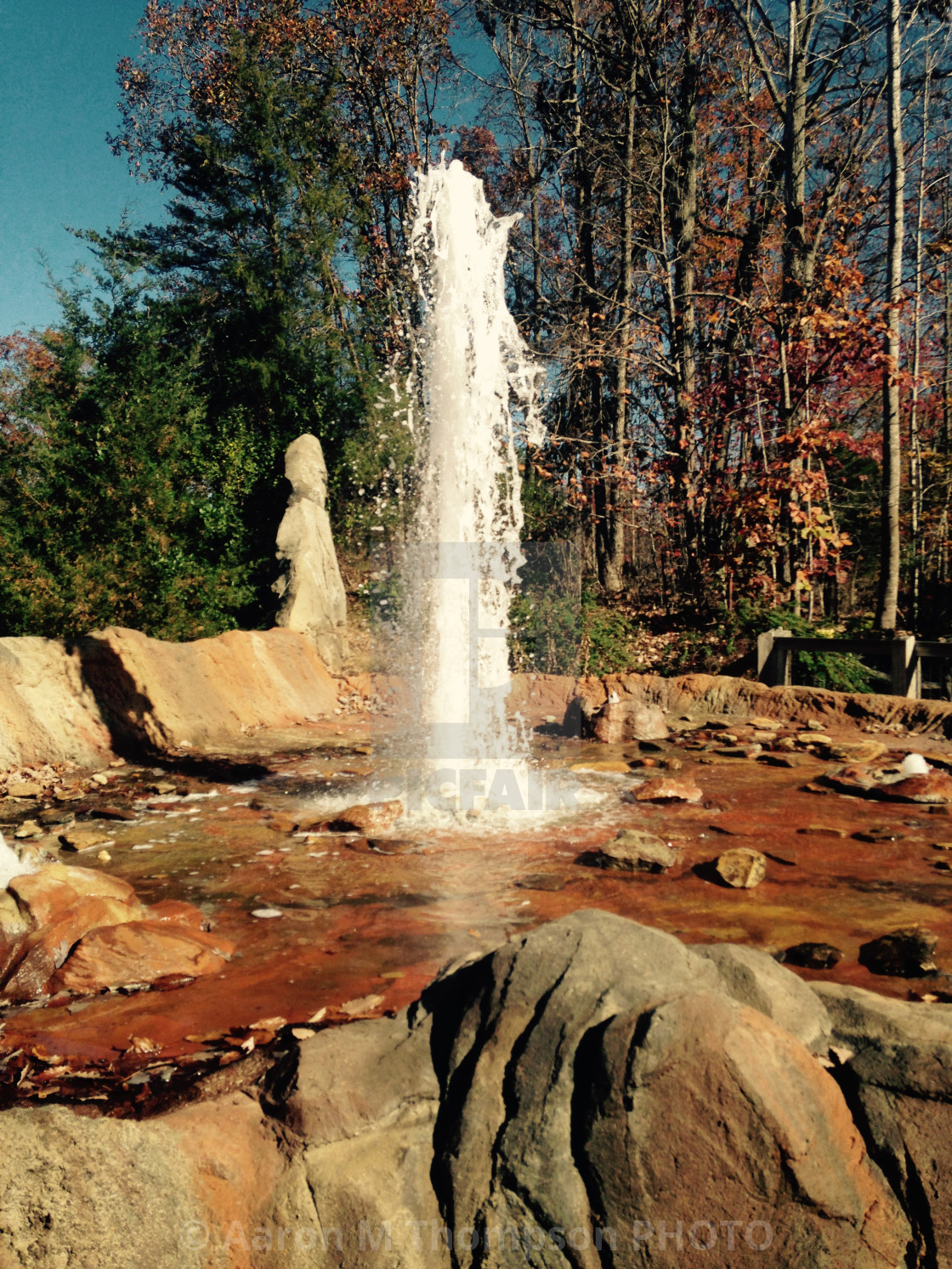 "A Geyser sculpture about Yellowstone Park." stock image