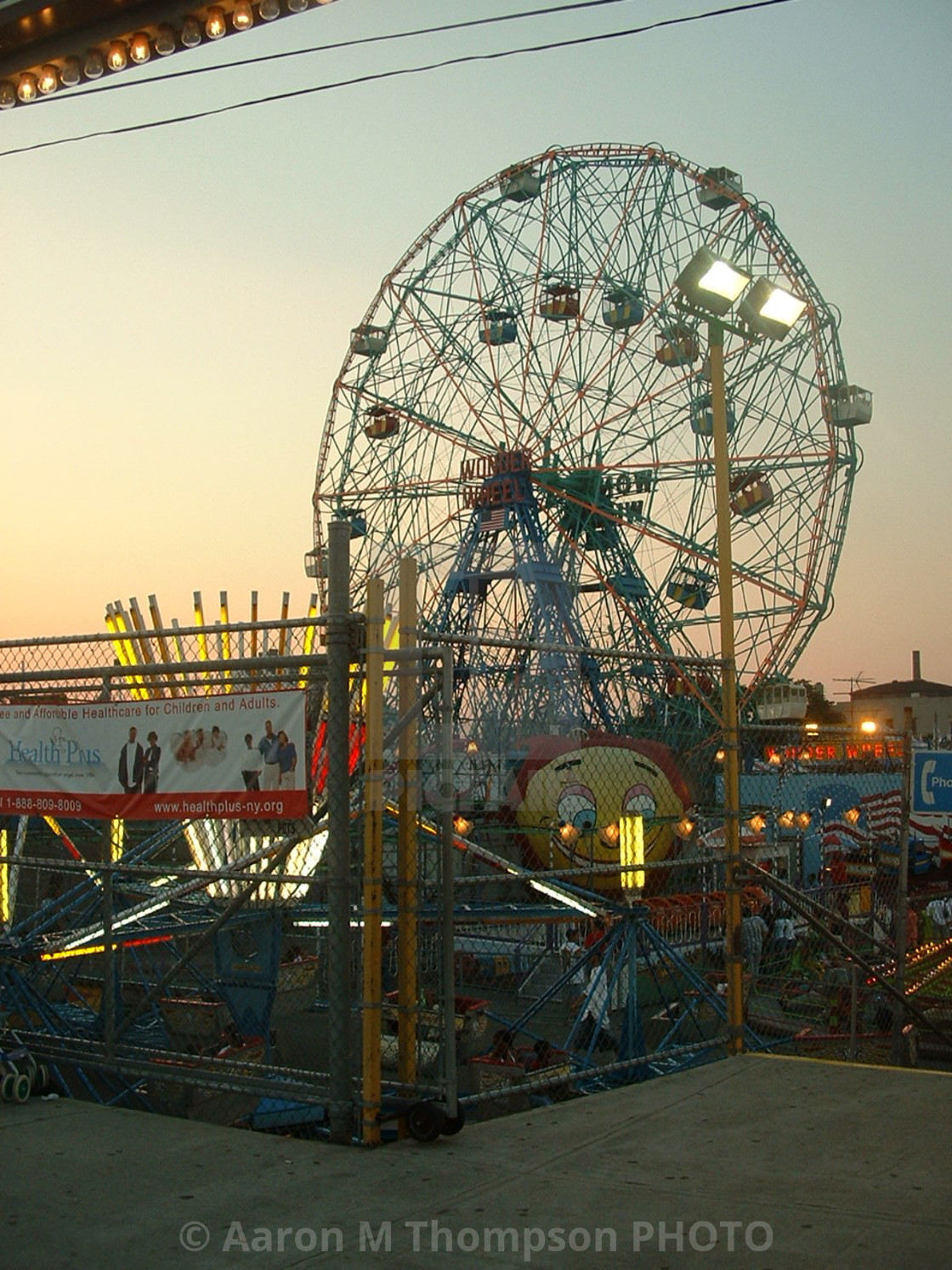 "Wonder Wheel Sunset- Coney Island, NYC" stock image