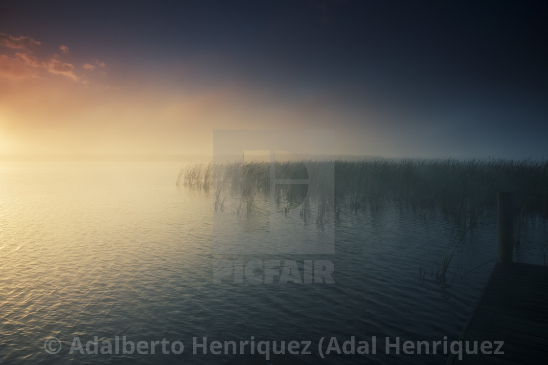 "Dock to the grass" stock image