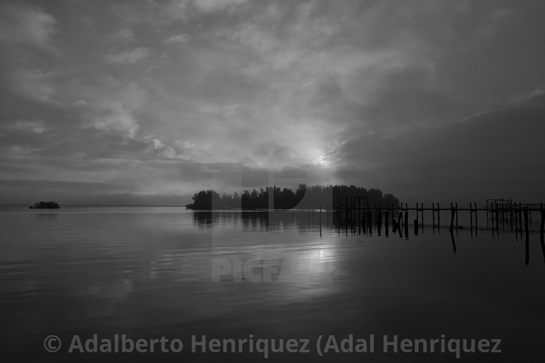 "Islands in Black & White" stock image