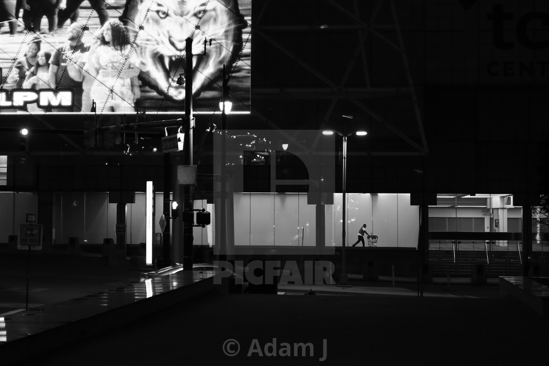 "Night Shift, Detroit, Michigan" by Adam J. - $12.57 "Night Shift, Detroit, Michigan" stock image