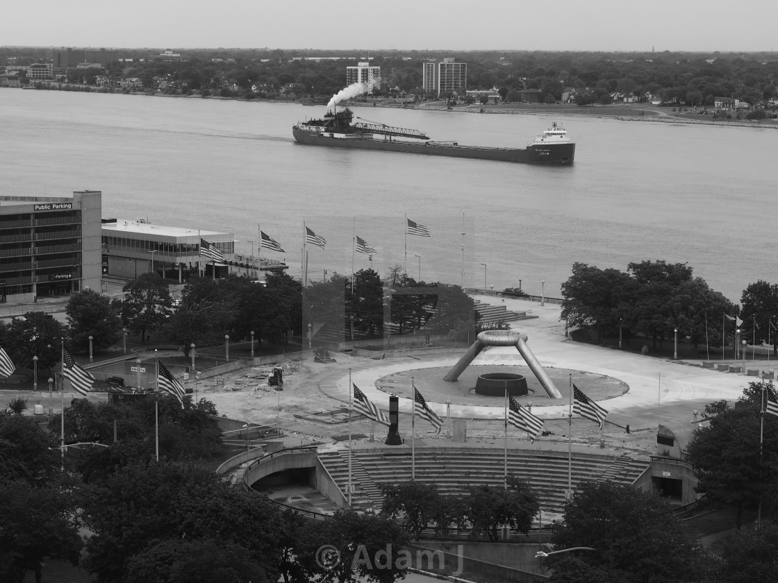 "Detroit River 1, Detroit, Michigan" by Adam J. - $12.57 "Detroit River 1, Detroit, Michigan" stock image