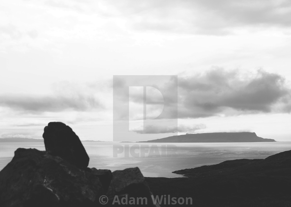 "Raasay from Skye" stock image