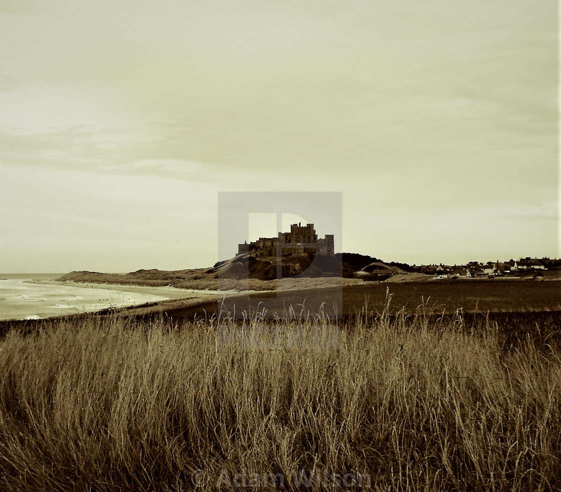 "Bamburgh Castle" stock image