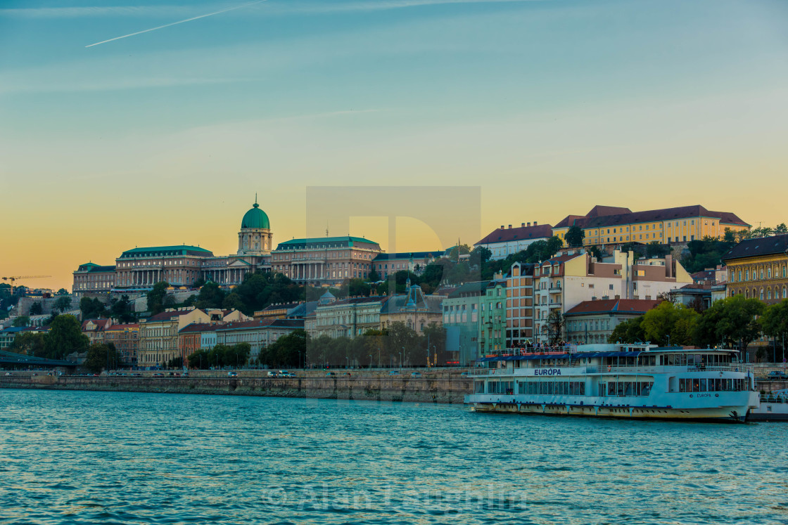 "River Danube Sunset" stock image