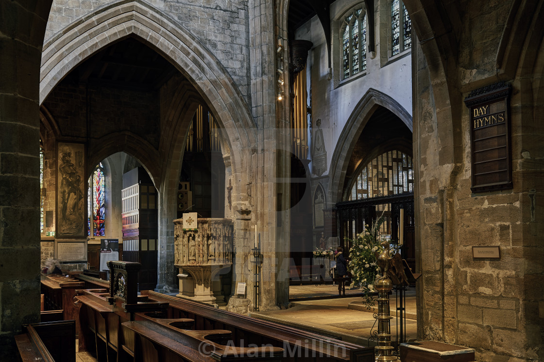 "St Nicholas Cathedral - View to North transept" stock image