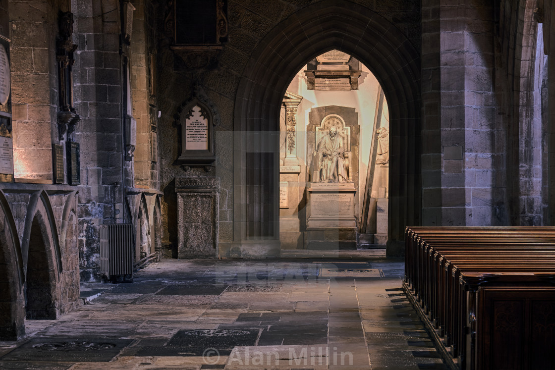 "South aisle view - St, Nicholas Cathedral - Newcastle upon Tyne - England" stock image