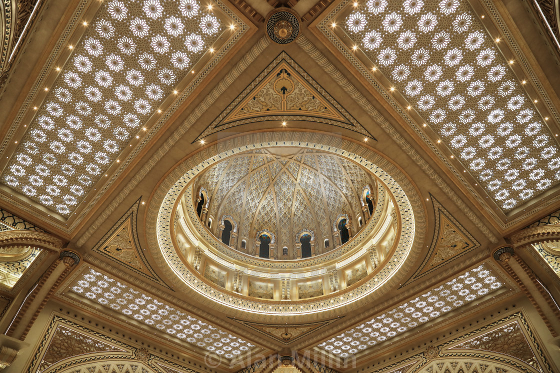 "Main dome - Qasr Al Watan [Palace of the Nation] - Abu Dhabi - UAE" stock image