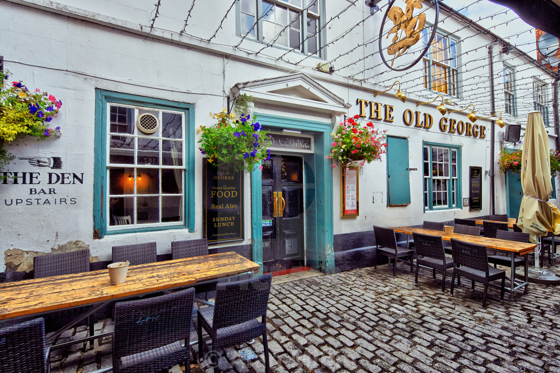 "The Old George Inn" stock image