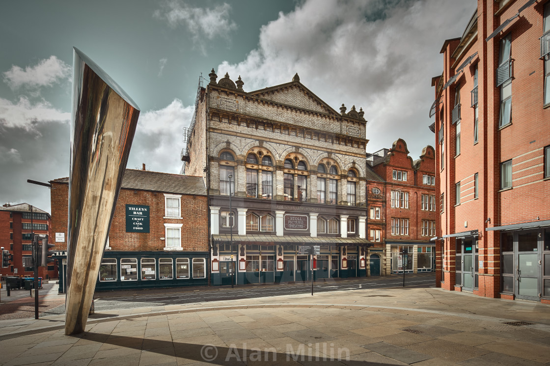 "The Tyne Theatre and urban art" stock image