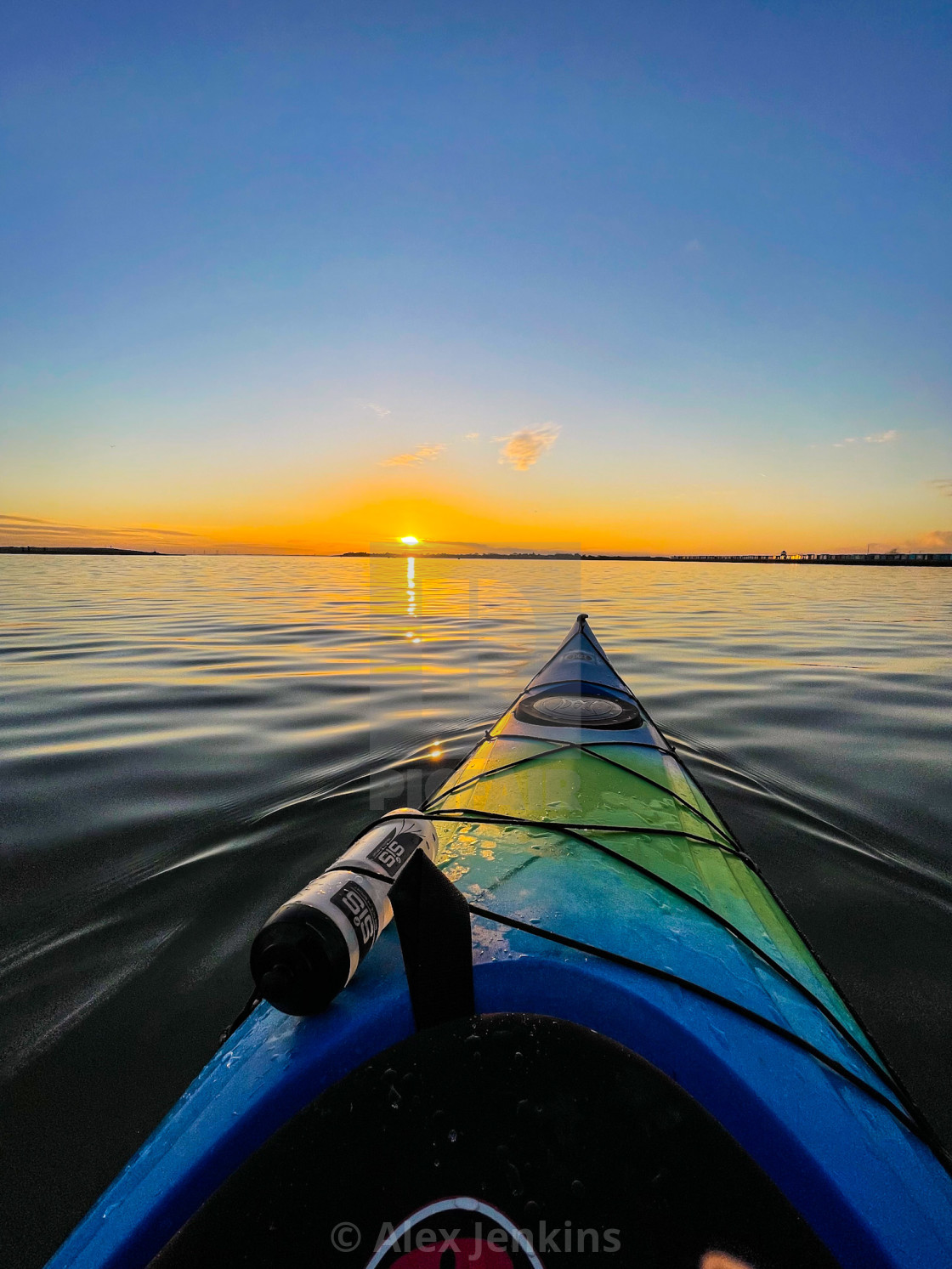 "Sea Kayaking Sunset Essex" by Alex Jenkins - $23.16 "Sea Kayaking Sunset Essex" stock image