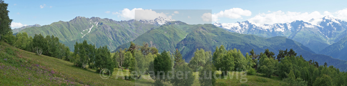 "Caucasus Mountains, Mestia, Georgia" by Alexander Ludwig - $6.28 "Caucasus Mountains, Mestia, Georgia" stock image
