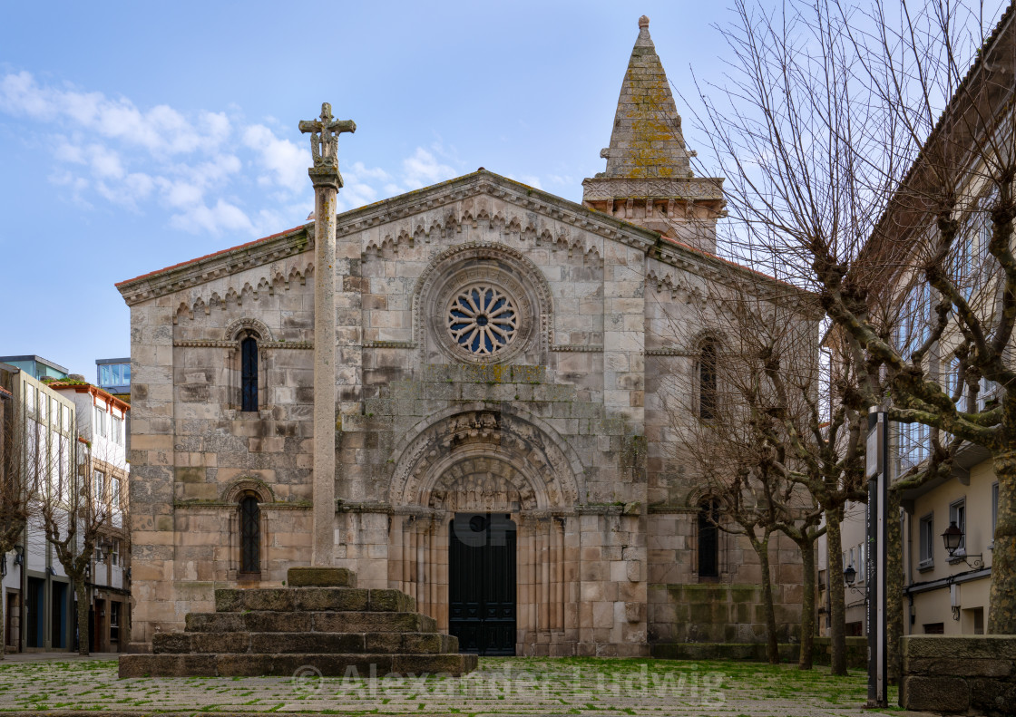 "Iglesia de Santa Maria del Campo, A Coruna, Galicia, Spain" stock image