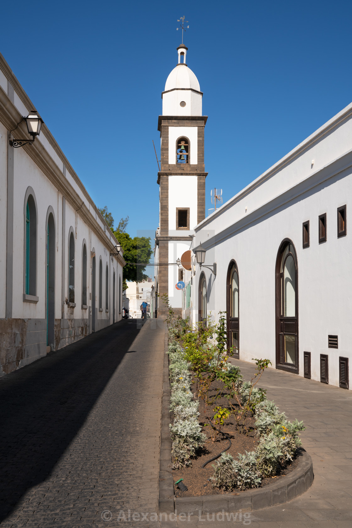 "Iglesia de San Gines of Arrecife, Lanzarote, Spain" stock image