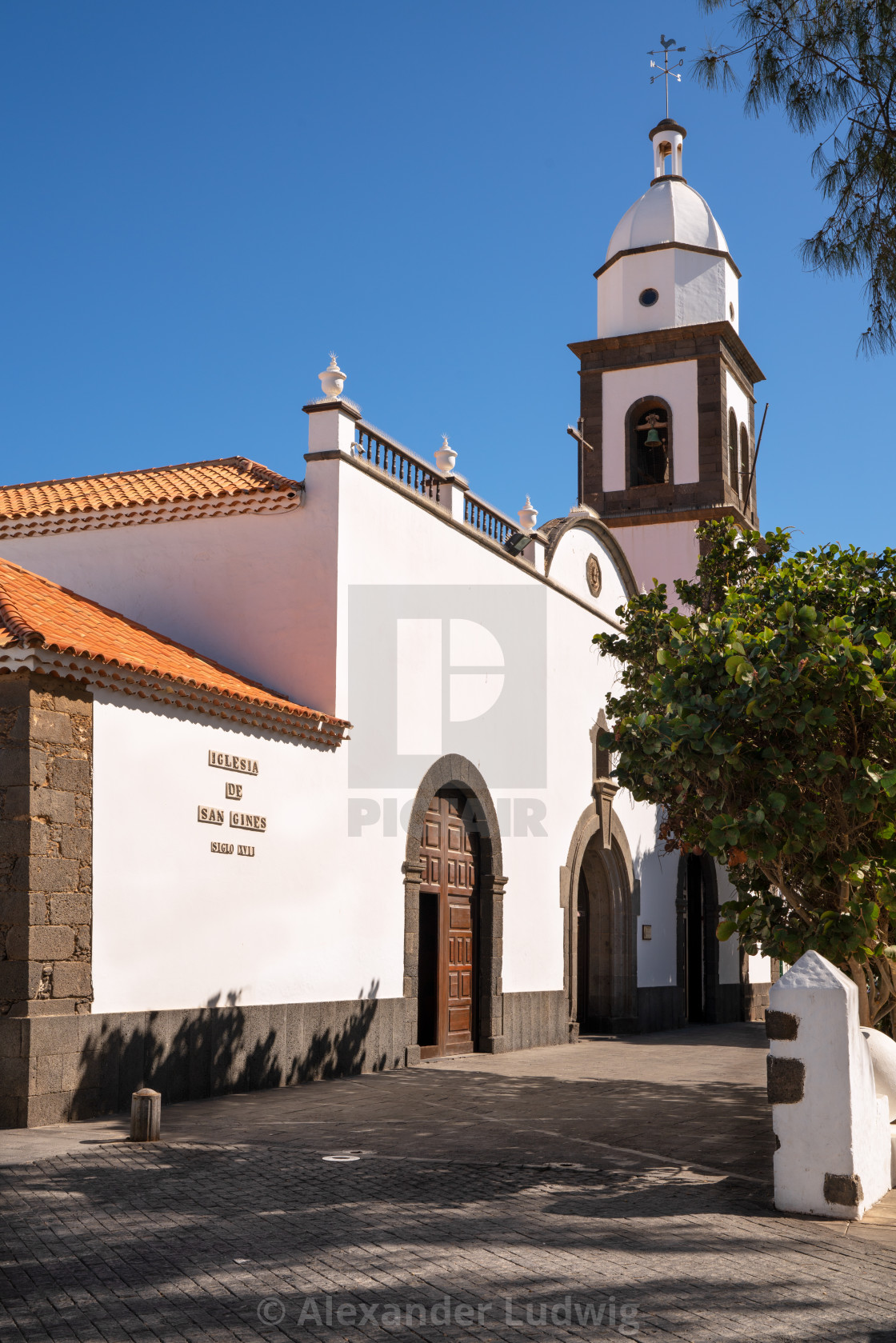 "Iglesia de San Gines of Arrecife, Lanzarote, Spain" stock image