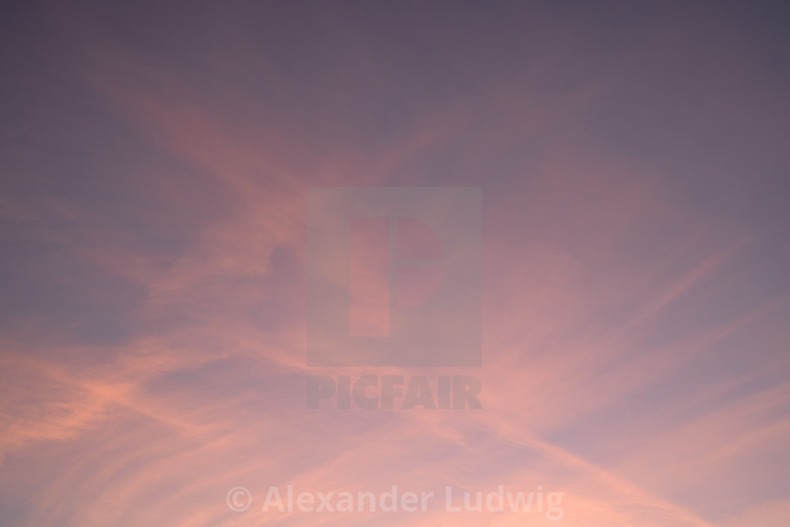 "Sky with red-colored clouds" stock image