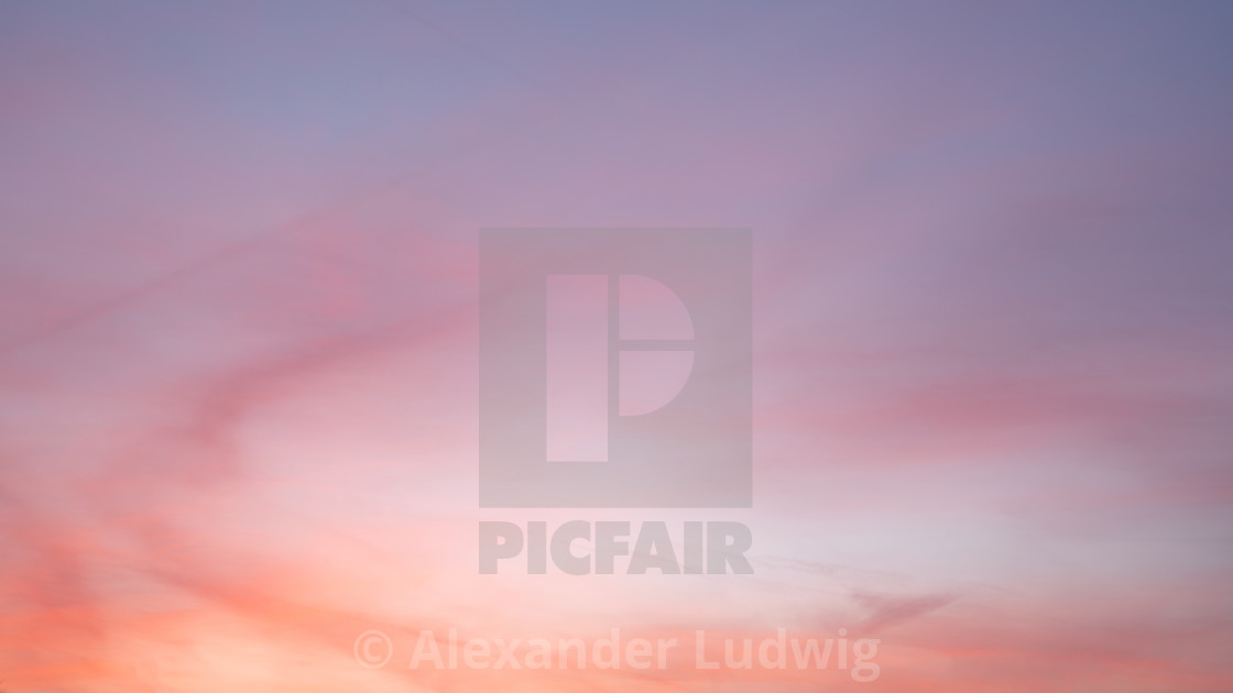 "Sky with red-colored clouds" stock image