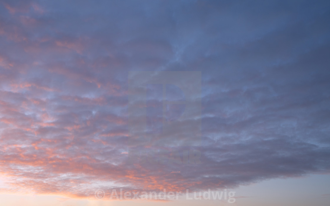 "Sky with red-colored clouds" stock image