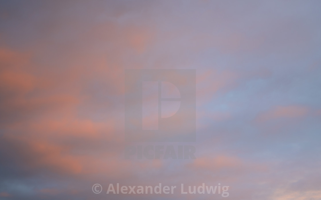 "Sky with red-colored clouds" stock image