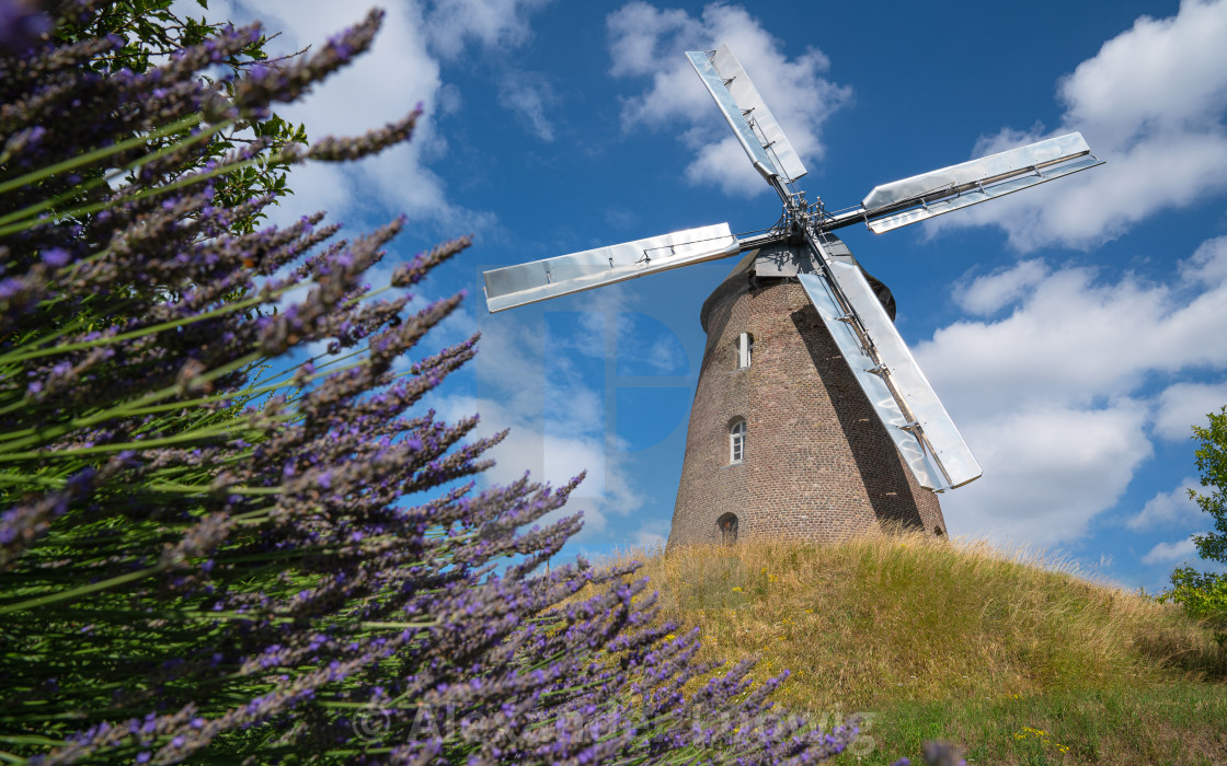 "Windmill, Stommeln, North Rhine Westphalia, Germany" stock image