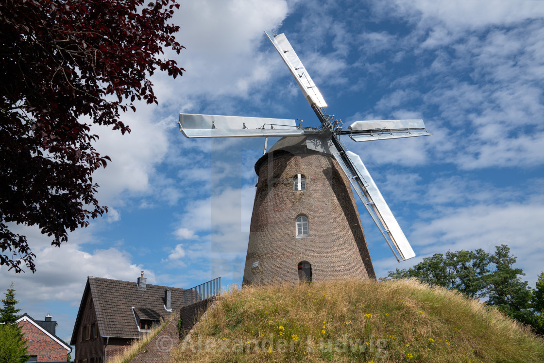 "Windmill, Stommeln, North Rhine Westphalia, Germany" stock image