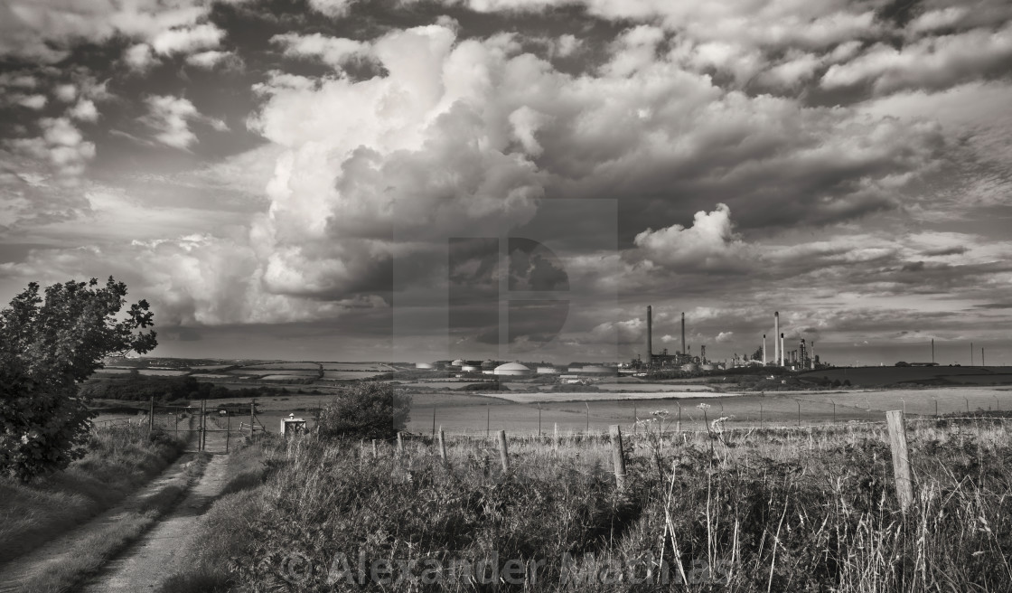 "Valero Oil Refinery, Pembroke" stock image