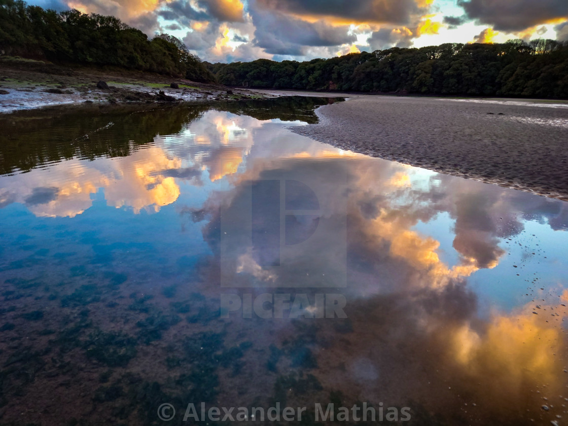 "Estuary relections" stock image