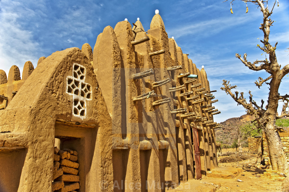 "Goundiourou Mosque; Pays Dogon, Mali" by Alice Mutasa - $50.80 "Goundiourou Mosque; Pays Dogon, Mali" stock image