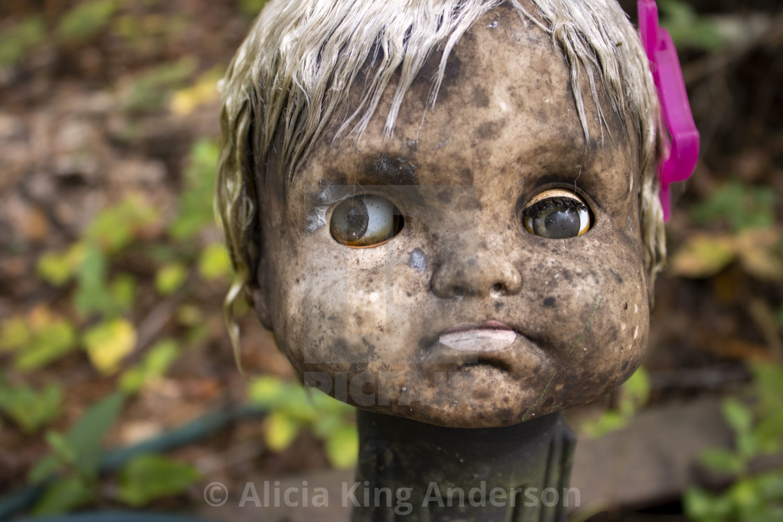 "Disgruntled Doll Face" by Alicia King Anderson - $9.12 "Disgruntled Doll Face" stock image
