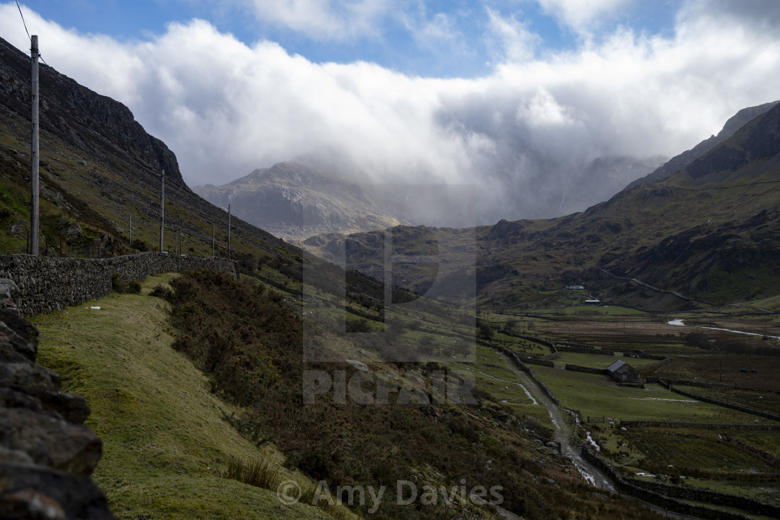 "A view of Llyn Idwal" stock image