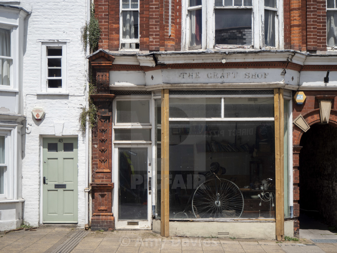 "Shop front in Dorchester, Dorset, England" stock image