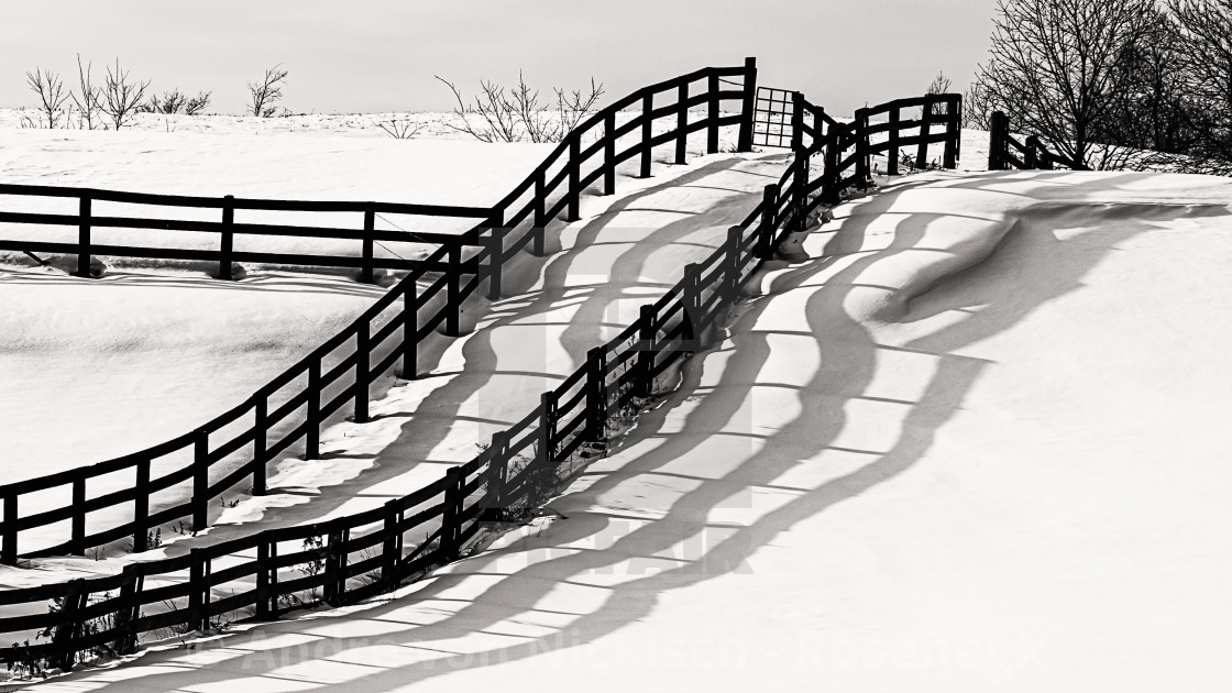 "The fence line and Shadow" stock image