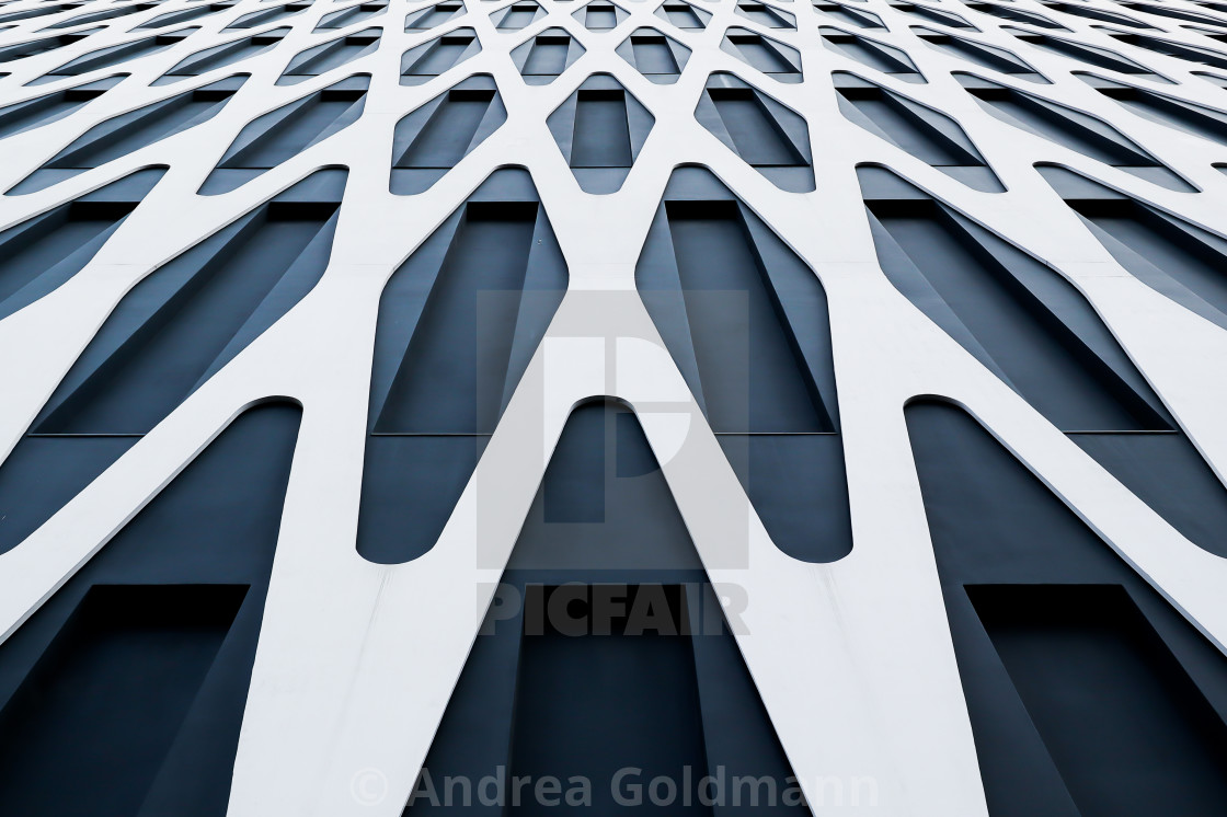 "Interesting facade of an office building in Poznan" by Andrea Goldmann - $15.32 "Interesting facade of an office building in Poznan" stock image