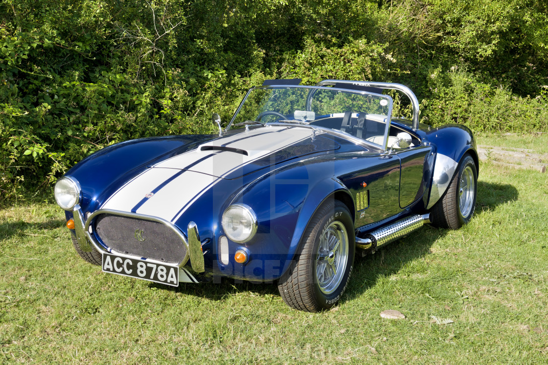 "1987 3.5L V8 AC Shelby Cobra Replica built by Pilgrim Motorsport" stock image