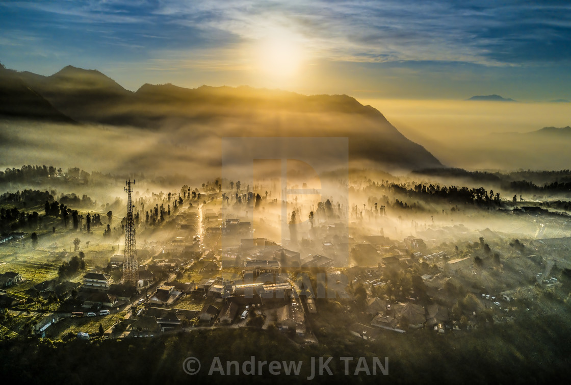 "Cemoro Lawang Sunrise 01" stock image